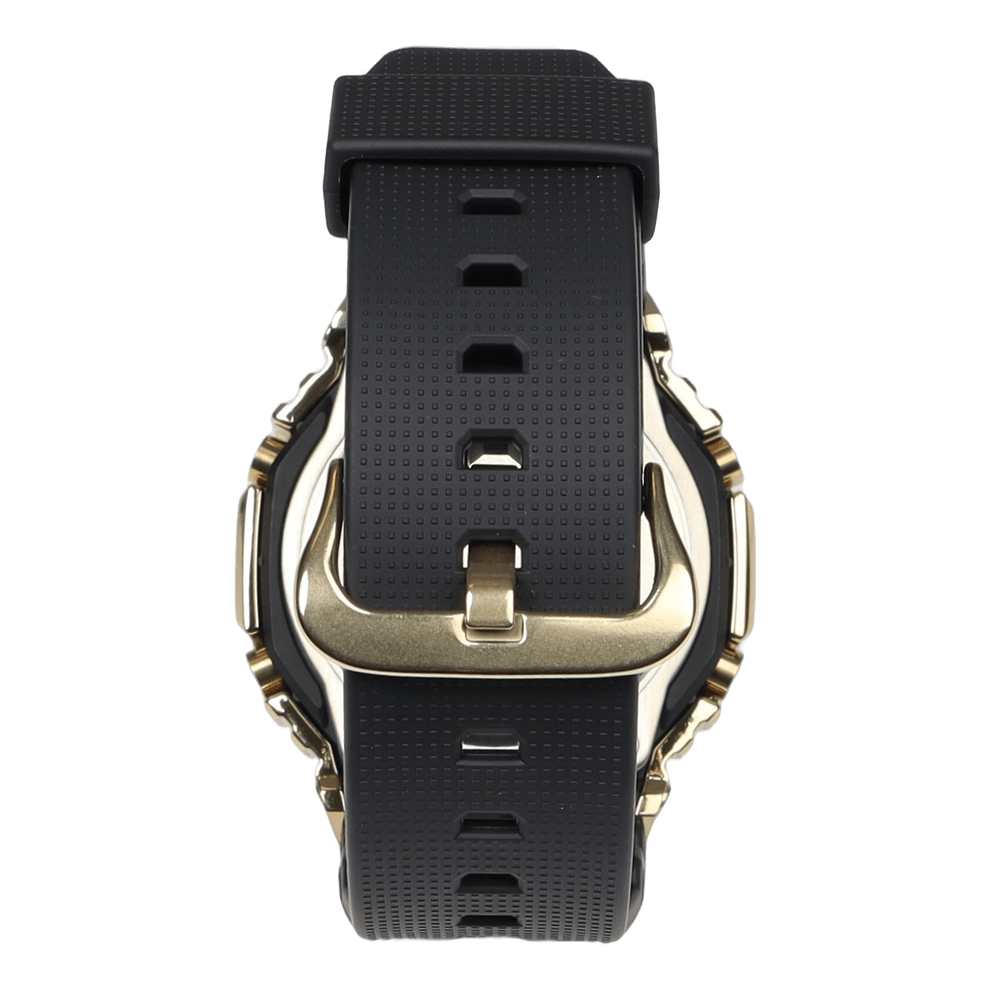 GM-2100 FULL METAL GOLD BEZEL BLACK DAIL WATCH