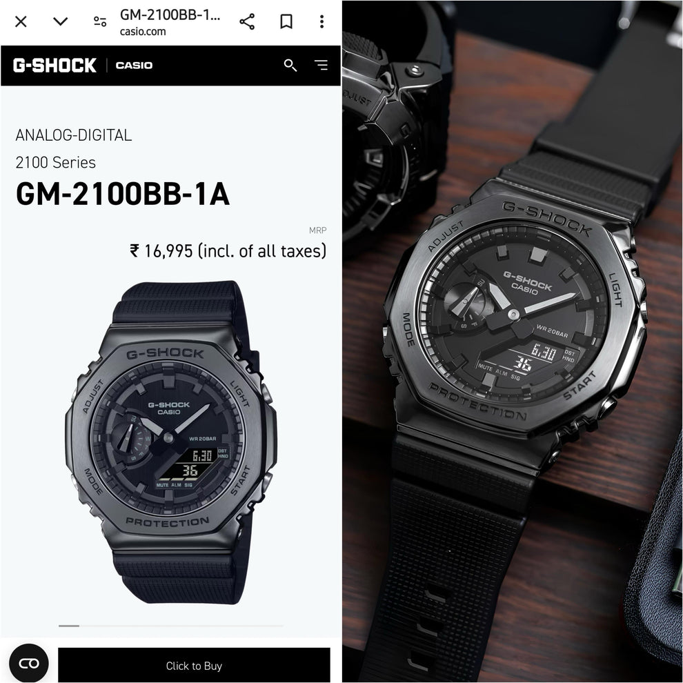 GM 2100 METAL FULLY BLACK WATCH